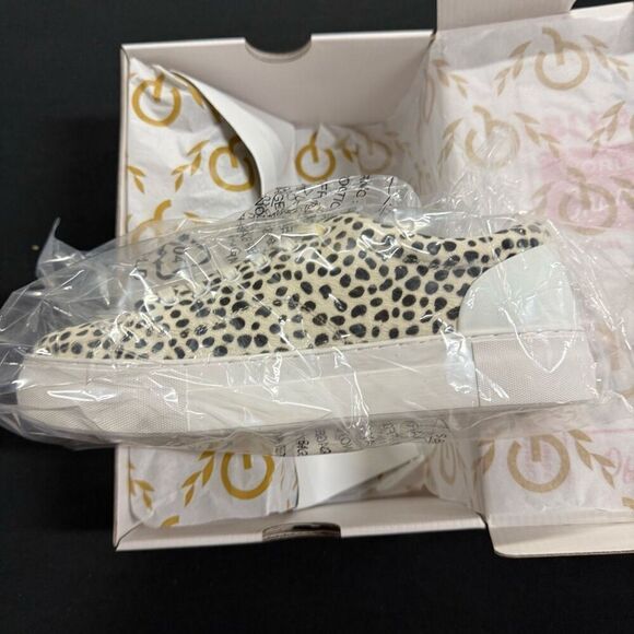 New Official Program Calf Hair Leopard White Black Platform Sneakers 10 - Picture 4 of 7